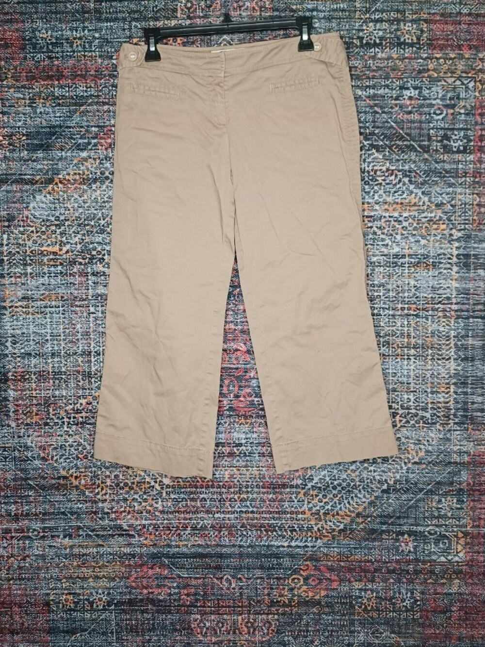 sitwell Athropologie womens solid light brown capris 4 EUC